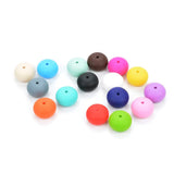 15pcs Abacus Silicone Teething Beads Necklace Chew Bead For Baby