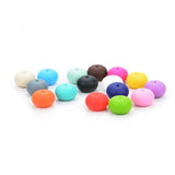 15pcs Abacus Silicone Teething Beads Necklace Chew Bead For Baby