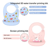 Waterproof Silicone Bibs for Kids, Adjustable for Toddler Breakfast Feedings