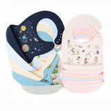 Waterproof Silicone Bibs for Kids, Adjustable for Toddler Breakfast Feedings