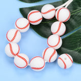 20 Tennis Silicone Beads Baby Molars Round Food 15mm DIY BPA Pacifier Chain