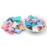20pcs Butterfly Beads Silicone Teething Necklace DIY Loose Bead Teething Toys