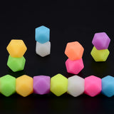 20pcs Luminous 14mm Mini Hexagon Baby Accessories Food DIY Glow In The Dark