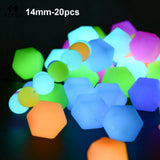 20pcs Luminous 14mm Mini Hexagon Baby Accessories Food DIY Glow In The Dark