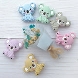50pcs Mini Koala Silicone Beads for DIY Pacifier Clip Baby Teether Toy