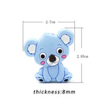 50pcs Mini Koala Silicone Beads for DIY Pacifier Clip Baby Teether Toy