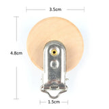 5pcs Baby Wooden Pacifier Clip DIY Silicone Beads Chain Accessory