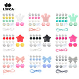 Silicone Beads Set DIY Accessories Set Pacifier Chain Clips