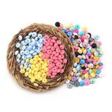 200pcs 12mm Silicone Lentil Beads Teether DIY Teething Necklace BPA-Free