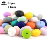 50pcs Mini Abacus Silicone Teething Beads Necklace Chew Bead For Bab