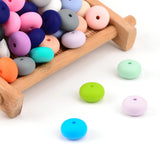 50pcs Mini Abacus Silicone Teething Beads Necklace Chew Bead For Bab