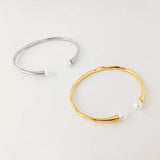 Natural Pearl Bracelet Brass Jewelry