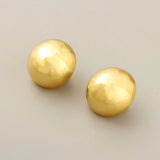 Brushed Matte Texture Ear Clip Brass Earrings