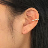 Pearl Earbone Clip Copper Earless Jewelry
