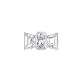 Hollow Out Gem Ear Clip Ins Bow Earrings Single Ear Clip
