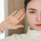 Multi-layer star ear clips women's no-piercing French ear clips wind earrings