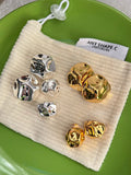 Geometric Ear Clip Earrings - Cold Wind Pleated Design