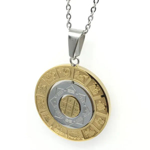 Constellation Chart Pendant Gold-Color Vintage