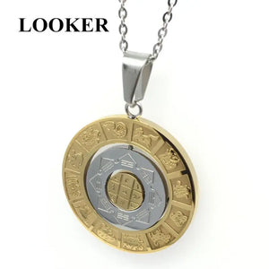 Constellation Chart Pendant Gold-Color Vintage