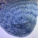 3.5mm Topaz/Aquamarine Faceted Beads for DIY Necklace