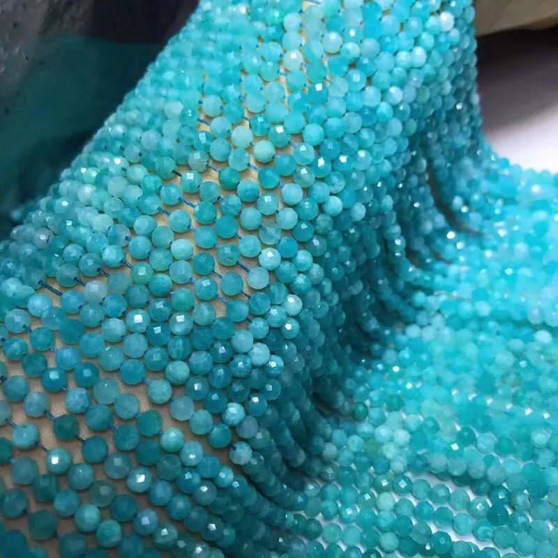 Green Amazonite Faceted Beads 2/3/4/5mm