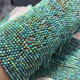 HUBEI Green Multicolor Turquoise Loose Beads 2/3mm for DIY Jewelry