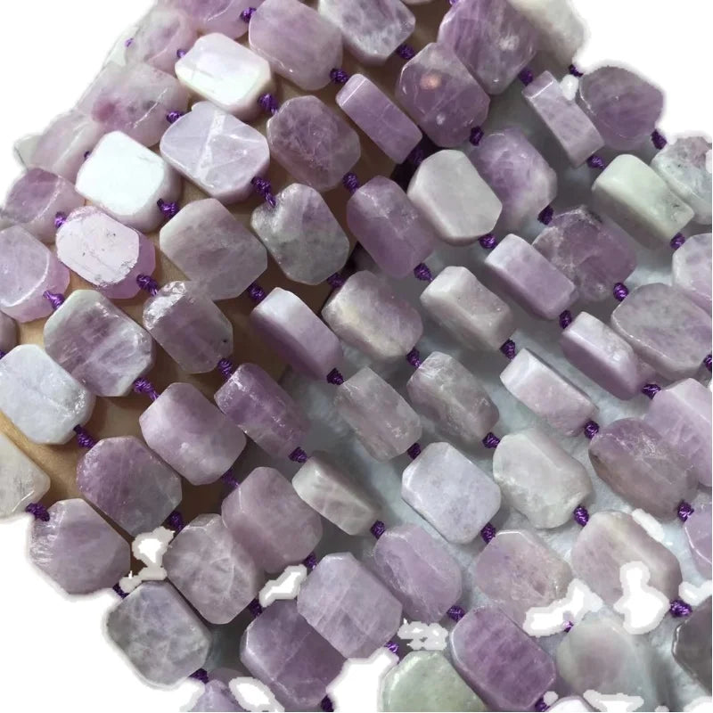 Kunzite Purple Loose Beads 12x16mm Oblong for DIY Jewelry Necklace