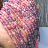 Tourmaline Beads 6mm Round Faceted for DIY Jewelry Necklace Macaroon