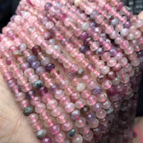 Tourmaline Roundelle Faceted 4*6mm Loose Beads for DIY Jewelry Necklace