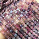 TOURMALINE Square Faceted 6mm Loose Beads for DIY Jewelry Necklace