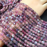 TOURMALINE Square Faceted 6mm Loose Beads for DIY Jewelry Necklace