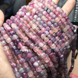 TOURMALINE Square Faceted 6mm Loose Beads for DIY Jewelry Necklace