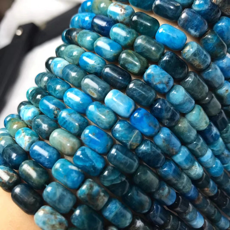 Apatite Pillar Loose Beads 6*9mm for DIY Necklace