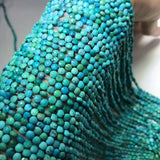 Turquoise Coin Faceted Loose Beads 4*2mm for DIY Jewelry Necklace