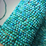 Turquoise Coin Faceted Loose Beads 4*2mm for DIY Jewelry Necklace