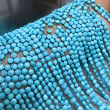 Turquoise Coin Faceted Loose Beads 4*2mm for DIY Jewelry Necklace