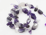 Amethyst Flat Baroque Beads 18-24mm for DIY Jewelry Necklace