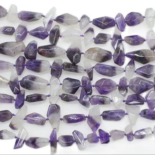Amethyst Flat Baroque Beads 18-24mm for DIY Jewelry Necklace