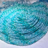 Green Amazonite loose beads 3/4mm faceted for DIY Necklace