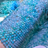 Green Amazonite loose beads 3/4mm faceted for DIY Necklace