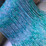 Green Amazonite loose beads 3/4mm faceted for DIY Necklace