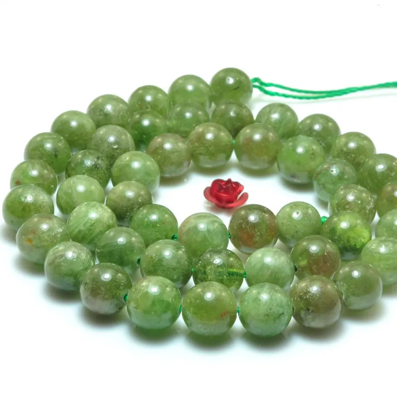 Green Apatite Round 8mm Beads for DIY Jewelry Necklace