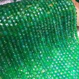Green Agate Faceted Square Loose Beads 4-5mm 14inch