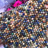 Lapis Malachite Faceted Round Beads 5.5mm for Jewelry