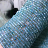 Faceted Light Apatite Roundelle Beads 4mm for DIY Jewelry