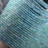 Faceted Light Apatite Roundelle Beads 4mm for DIY Jewelry