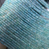 Faceted Light Apatite Roundelle Beads 4mm for DIY Jewelry