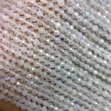 Moonstone AA Round Faceted 6.5mm Loose Beads for DIY Jewelry
