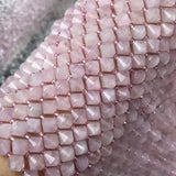 Pink Morganite 8mm Faceted Loose Beads for DIY Necklace