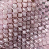 Pink Morganite 8mm Faceted Loose Beads for DIY Necklace